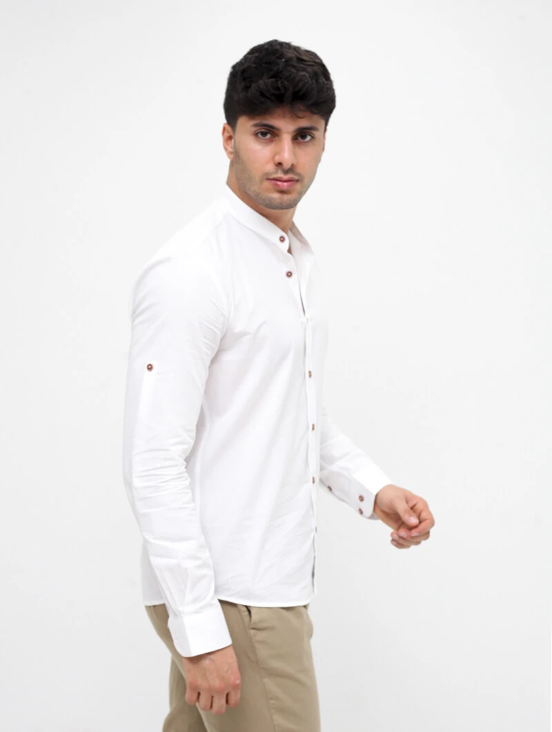 Chemise col mao slim